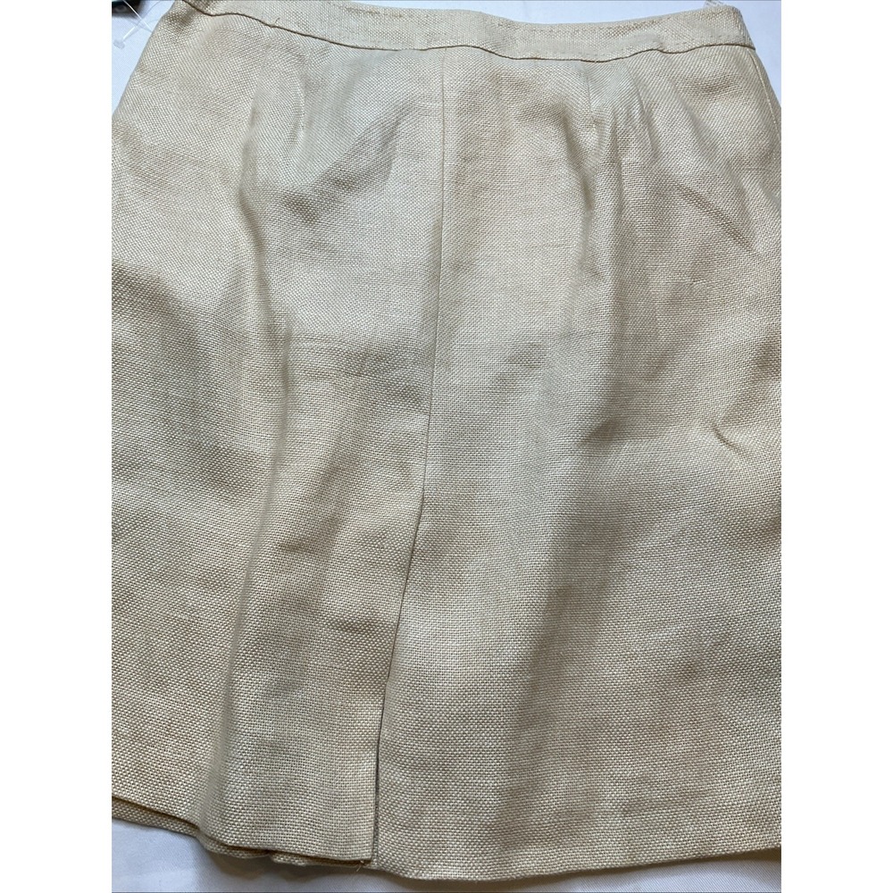 Tommy Hilfiger Linen Skirt Lined Pleated Spring Romantic Size 12 Preppy‎ - Picture 6 of 8